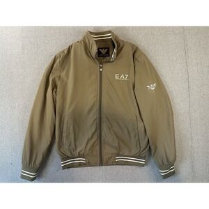 EA7 Emporio Armani lightweight olive-green zip-up jacket XL